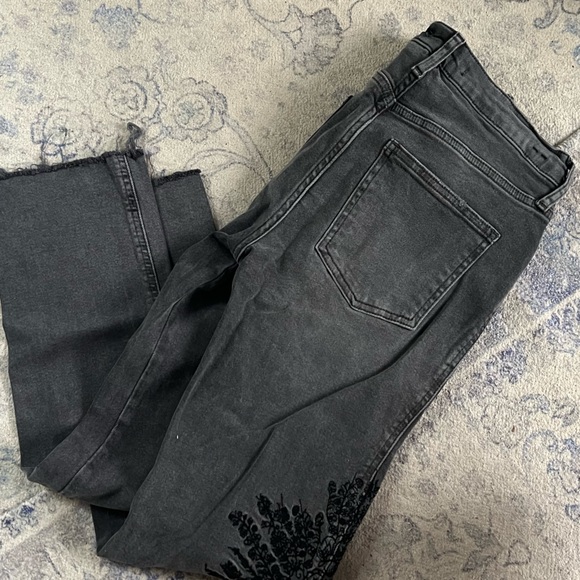 Free People Embroidered Straight Leg Jeans - Picture 6 of 10